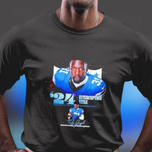 Kerby Joseph Detroit Lions 9 Interceptions Graphic Tee, Vintage Football Defense Fan Shirt