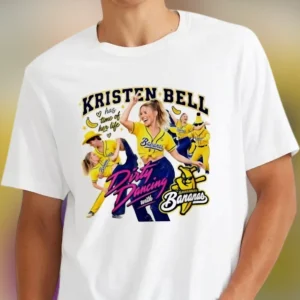 Kristen Bell Savannah Bananas Dirty Dancing Tee, Viral Banana Ball Graphic T-Shirt Souvenir