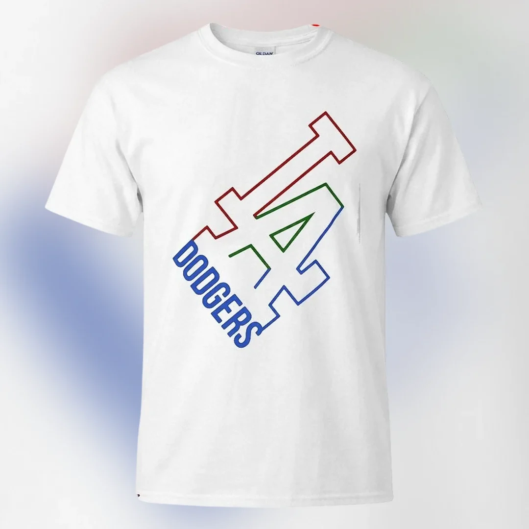 LA Dodgers Tee Retro Outline Logo Graphic T-Shirt, Los Angel — Los Angeles LA Dodgers Tee Retro Outline Logo Graphic T-Shirt, Los Angeles Dodgers Apparel for Fans available at our Los Angeles warehouse