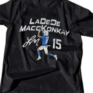 Ladd McConkey #15 Tee, Los Angeles Chargers Football Player Graphic Shirt, Gameday Fan Gift