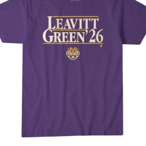 Leavitt Green '26 Mascot Graphic Tee Vintage College Tiger Spirit Shirt available at our Los Angeles warehouse