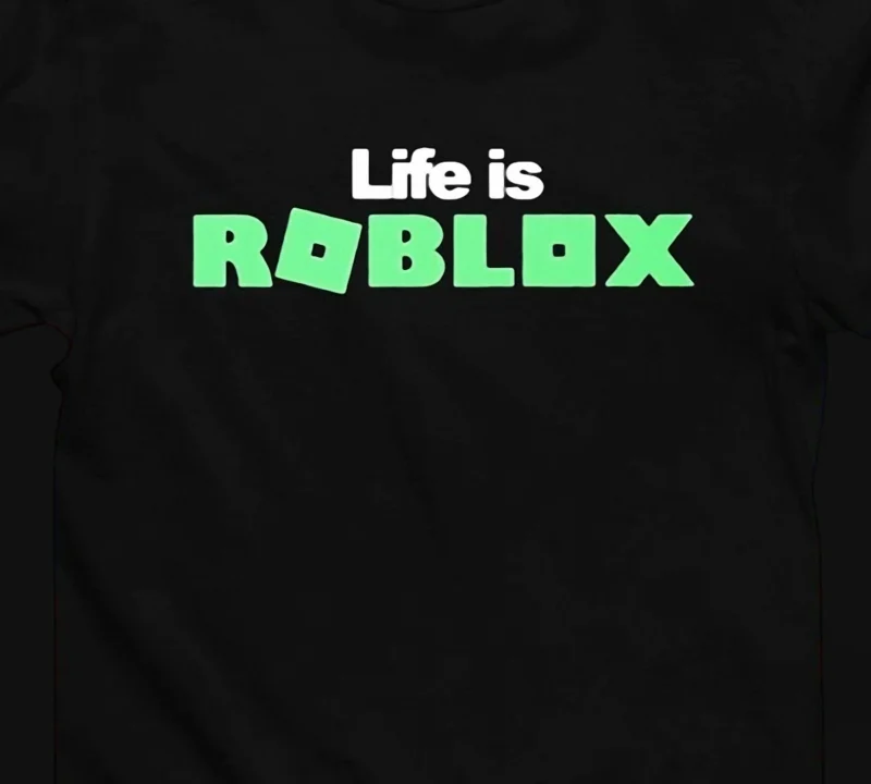 Life Is Roblox Graphic Tee, Funny Gamer Slogan T-Shirt, Gaming Aesthetic Apparel Gift for Fans