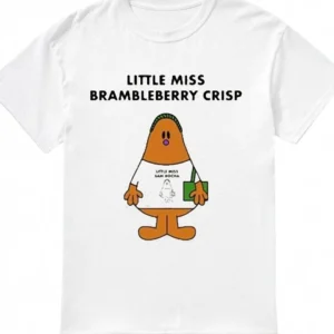 Little Miss Brambleberry Crisp Tee, Funny Ice Cream Lover Graphic T-Shirt, Cute Foodie Dessert Meme available at our Los Angeles warehouse
