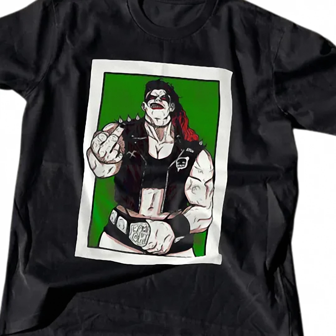 Lobo Comic Graphic Tee Retro Anti Hero Spiked Punk Style T-Shirt for Men and Women