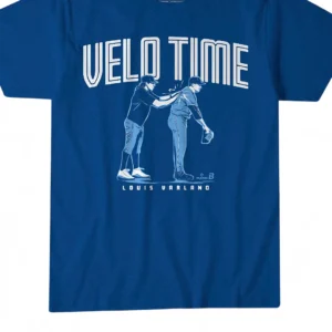 Louis Varland Velo Time Baseball Pitcher Tee, Retro Sports Fan Graphic Shirt Gift available at our Los Angeles warehouse