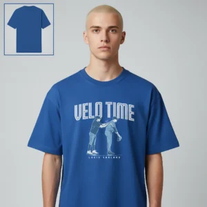 Louis Varland Velo Time Graphic Tee, Baseball Pitcher Fan Shirt available at our Los Angeles warehouse