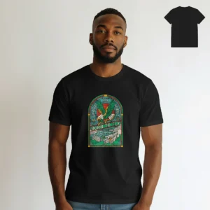 Made To Hunt Born To Fly Tee, Vintage Stained Glass Eagle Football Stadium Graphic T-Shirt available at our Los Angeles warehouse