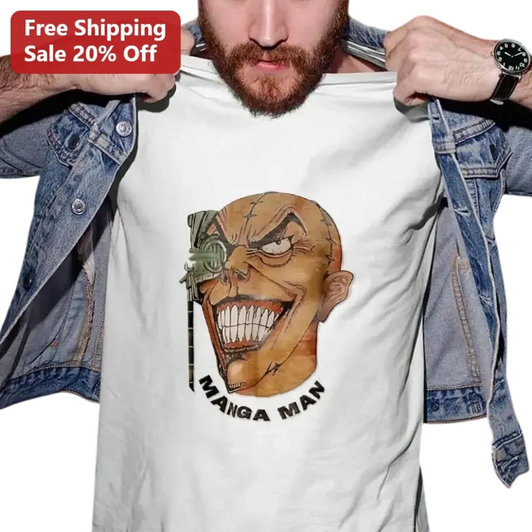 Manga Man Tee Japanese Anime Graphic T-Shirt Gift for Manga Fans Men Women available at our Los Angeles warehouse