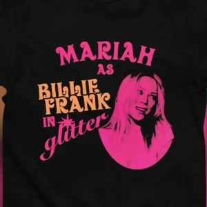 Mariah As Billie Frank In Glitter Tee Retro Y2K Pop Culture Graphic Shirt Gift for Fans