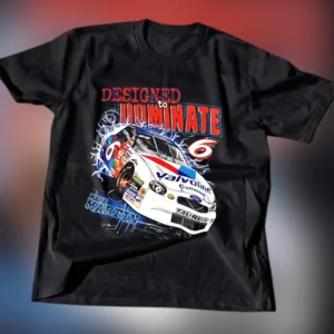 Mark Martin Designed to Dominate Vintage Racing Graphic Tee, Retro Motorsport Stock Car T-Shirt for available at our Los Angeles warehouse