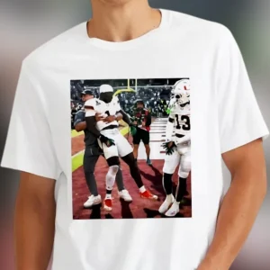 Miami Hurricanes Football Celebration Graphic Tee, University of Miami Game Day Shirt Fan Gift