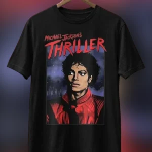 Michael Jackson Thriller Graphic Tee Vintage 80s Pop Music Halloween Costume Shirt available at our Los Angeles warehouse