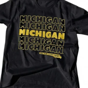 Michigan Hail to the Victors Tee, Go Blue Game Day Graphic T-Shirt, College Football Fan and Alumni Tailgate Gift