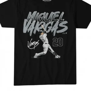 Miguel Vargas 20 Baseball Tee Vintage Sports Fan Graphic Shirt available at our Los Angeles warehouse