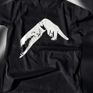 Minimalist Pointing Hand Gesture Graphic Tee Streetwear Aesthetic Unisex T-Shirt