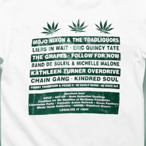 Mojo Nixon the Toadliquors Legalize It 1994 Concert Lineup Graphic Tee, Vintage Alt-Punk Activist Tribute Shirt for Music Fans