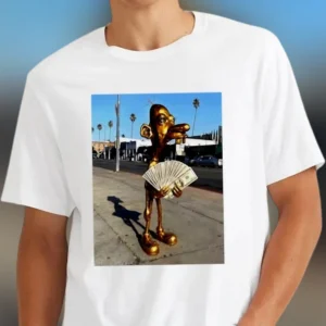 Monkey D. Luffy Tee Funny Golden Cartoon Streetwear Graphic T-Shirt Gift for Anime Fans