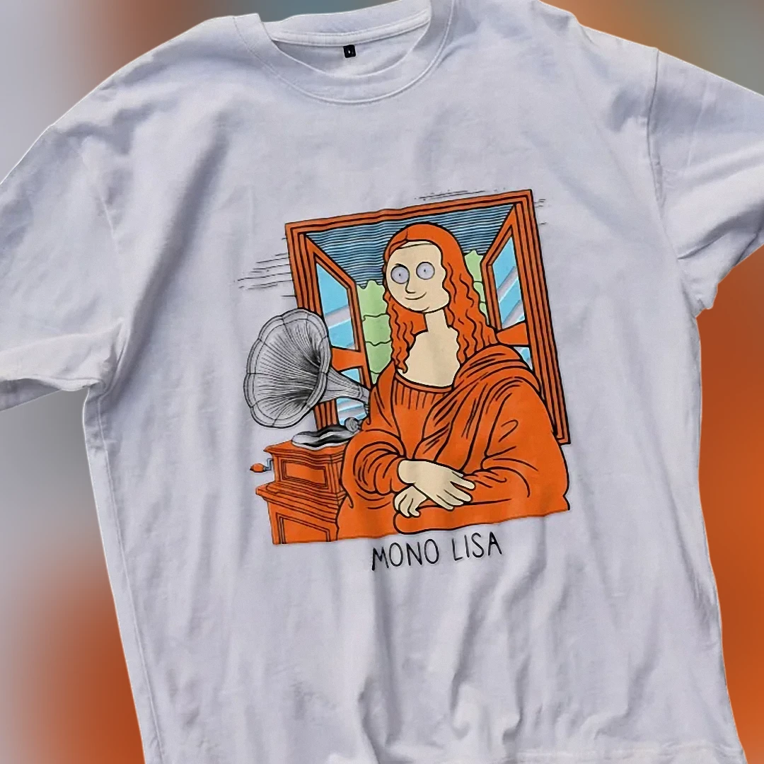 Mono Lisa Tee Funny Mona Lisa Art Parody Graphic T-Shirt for — Los Angeles Mono Lisa Tee Funny Mona Lisa Art Parody Graphic T-Shirt for Men and Women available at our Los Angeles warehouse