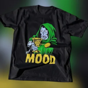 Mood Dr Doom Graphic Tee Vintage Comic Book Villain T-Shirt Gift available at our Los Angeles warehouse