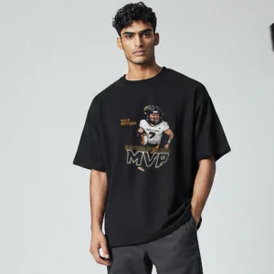 MVP Football Graphic Tee Vintage Retro Sports Player Tribute Shirt available at our Los Angeles warehouse