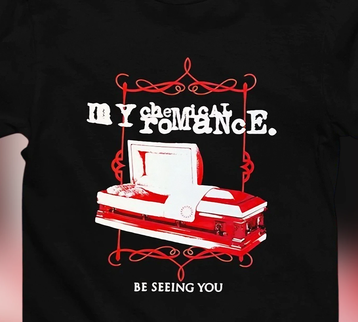 My Chemical Romance Be Seeing You Tee Coffin Graphic Band Merch Shirt