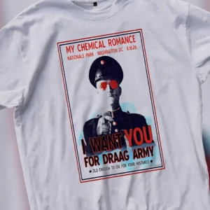 My Chemical Romance Nationals Park Washington DC Tour Tee, MCR Draag Army Concert Graphic Shirt Gift