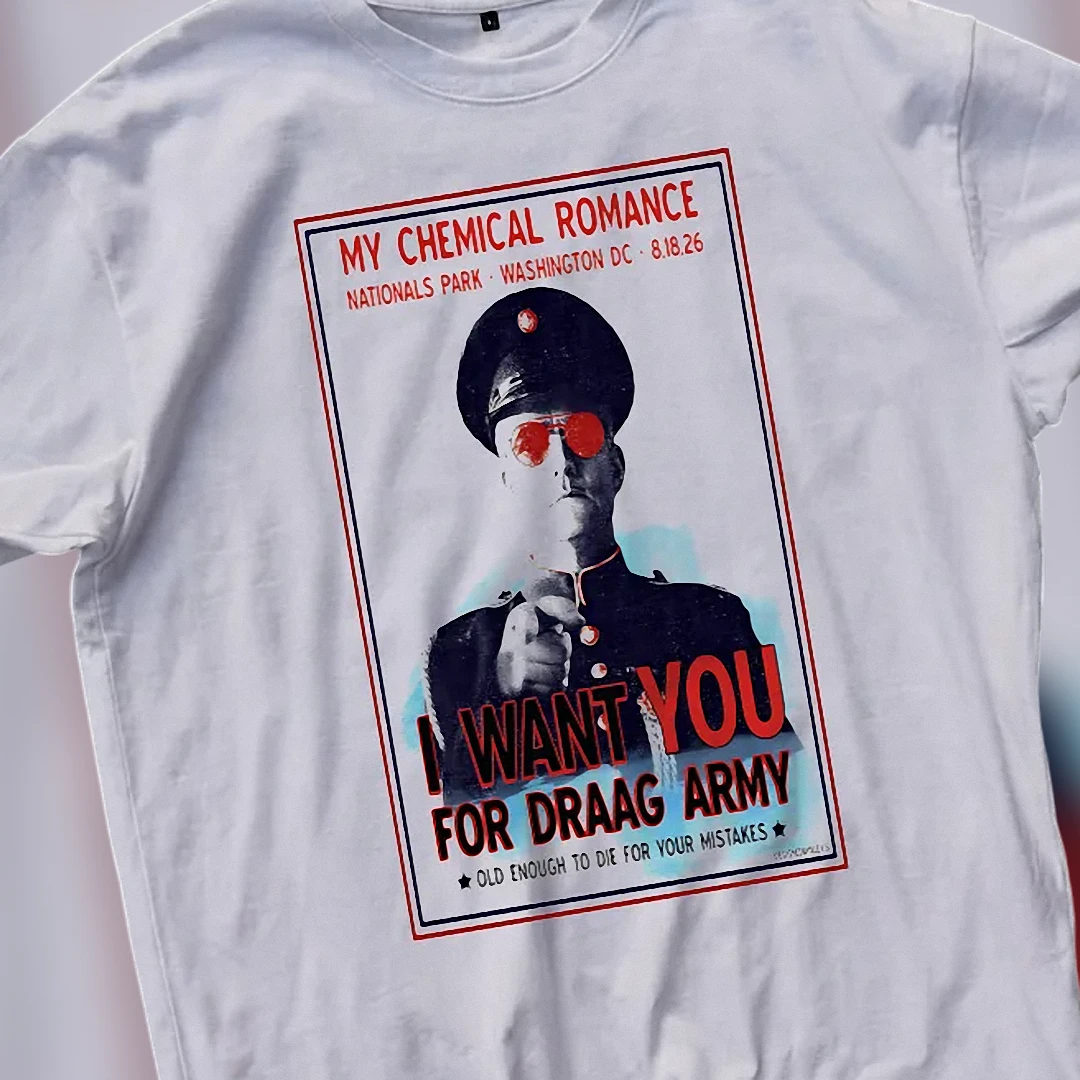 my-chemical-romance-nationals-park-washington-dc-tour-tee-mcr-draag-army-concert.webp My Chemical Romance Nationals Park Washington DC Tour Tee, MCR Draag Army Concert Graphic Shirt Gift