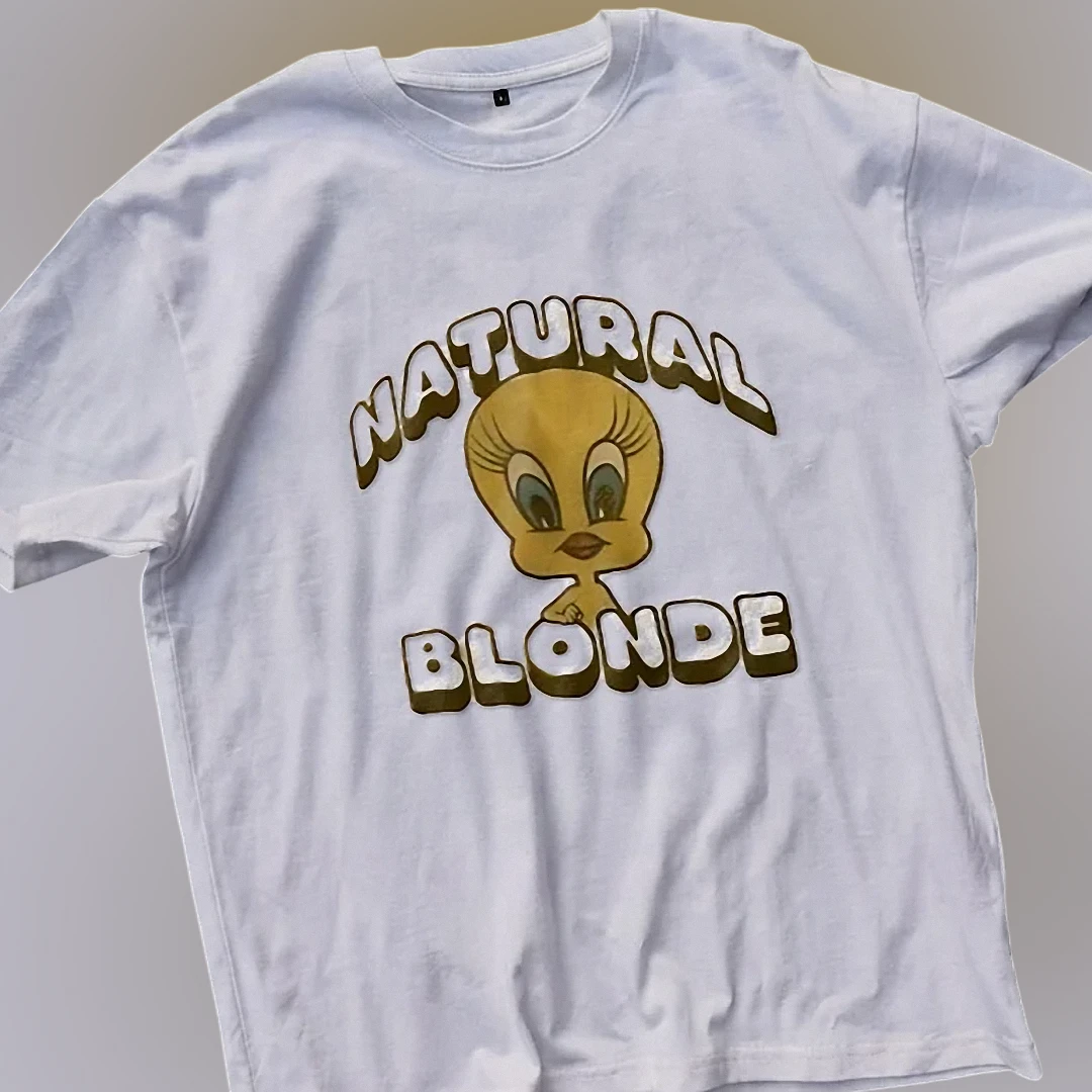 Natural Blonde Tweety Bird Tee Retro Y2K Graphic T-Shirt for — Los Angeles Natural Blonde Tweety Bird Tee Retro Y2K Graphic T-Shirt for Women available at our Los Angeles warehouse
