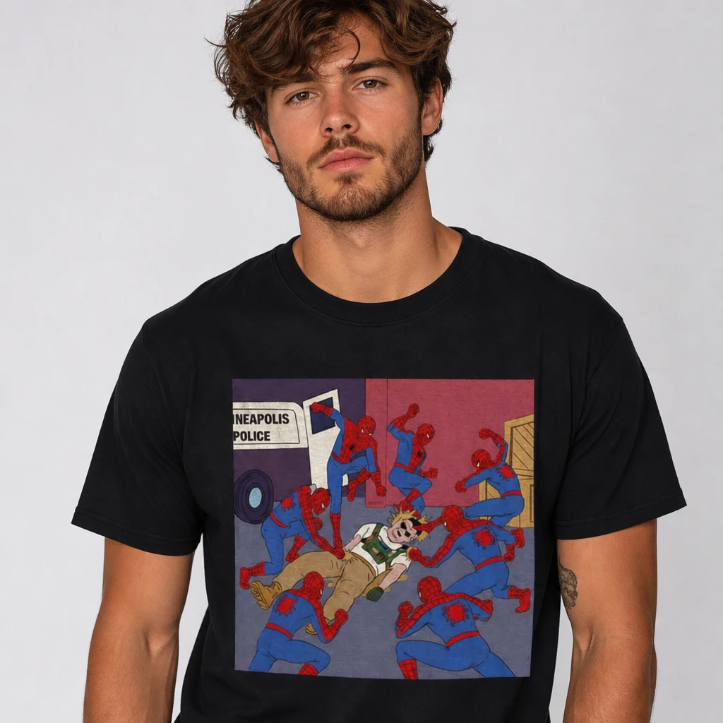 Neapolis Police Spider-Man Meme Tee Funny Superhero Graphic — Los Angeles Neapolis Police Spider-Man Meme Tee Funny Superhero Graphic T-Shirt for Men and Women available at our Los Angeles warehouse