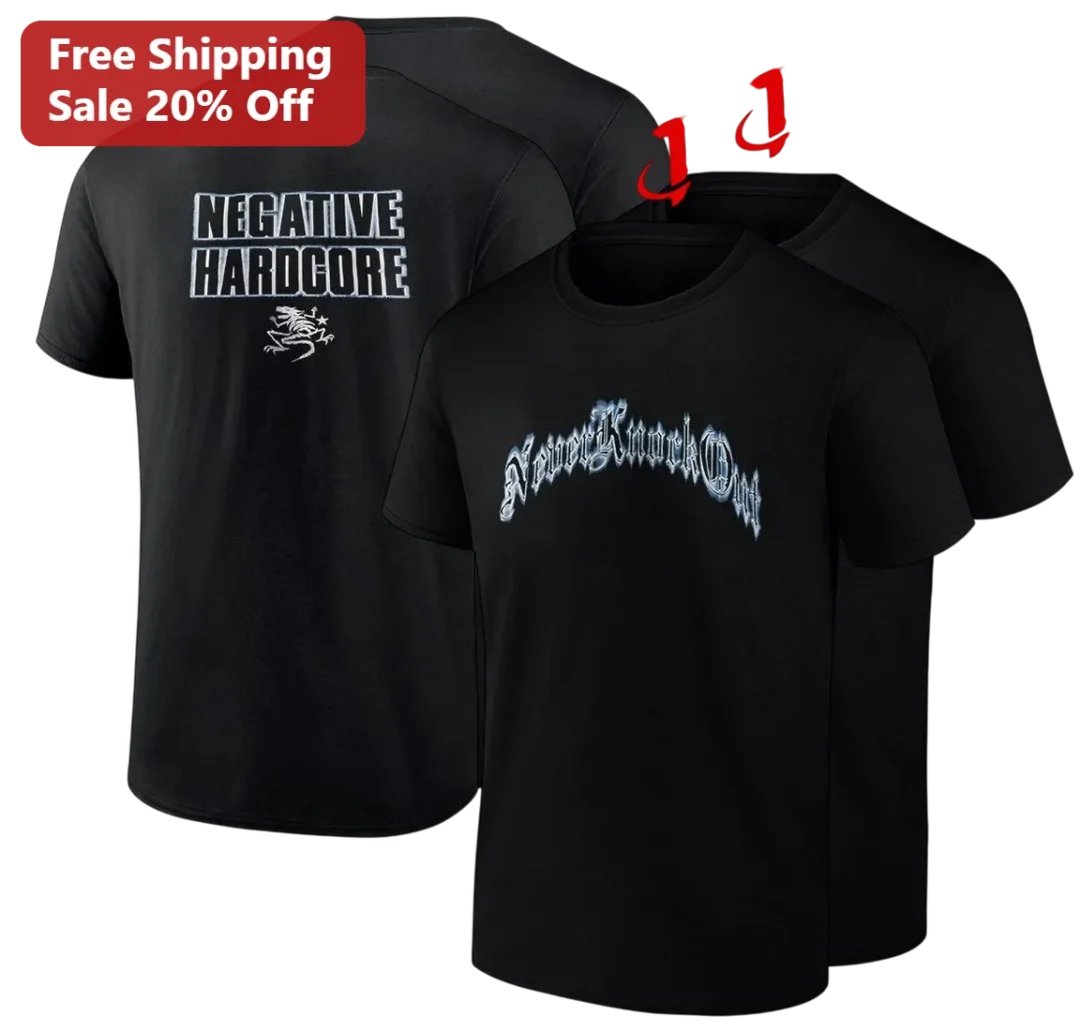 Negative Hardcore Never Knock Out Tee Gothic Streetwear Meta — Los Angeles Negative Hardcore Never Knock Out Tee Gothic Streetwear Metalcore Band Merch Shirt for Men available at our Los Angeles warehouse