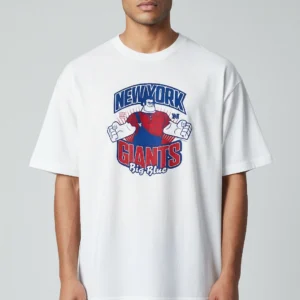 New York Giants Big Blue Tee Wreck It Ralph Mascot Graphic T-Shirt available at our Los Angeles warehouse