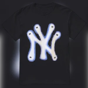New York Yankees Ghost Logo Tee, Spooky NY Streetwear Graphic Shirt, Baseball Fan Gift Unisex Vintage Tee
