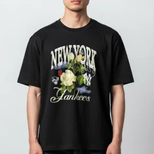 New York Yankees Tee Vintage Floral Graphic Baseball T-Shirt for Fans available at our Los Angeles warehouse