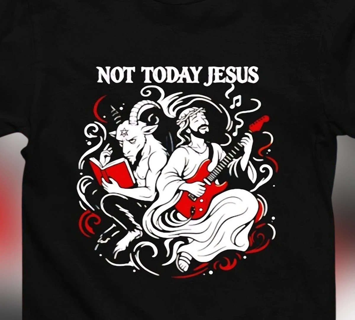 not-today-jesus-graphic-tee-funny-sarcastic-heavy-metal-rocker-shirt.webp Not Today Jesus Graphic Tee Funny Sarcastic Heavy Metal Rocker Shirt
