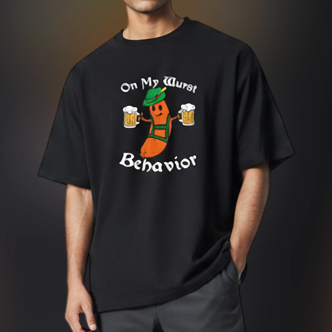 on-my-wurst-behavior-tee-funny-oktoberfest-german-beer-festival-graphic-t-shirt.webp On My Wurst Behavior Tee, Funny Oktoberfest German Beer Festival Graphic T-Shirt