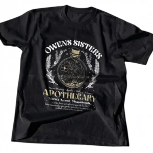 Owens Sisters Apothecary Tee, Maria's Island Witchy Graphic T-Shirt, Practical Magic Inspired Gift available at our Los Angeles warehouse