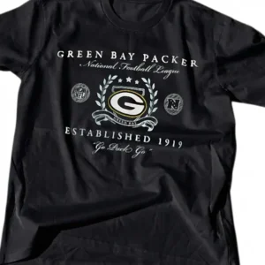 Packers Game Day Tee, Go Pack Go Established 1919 Vintage Green Bay Football Fan Shirt