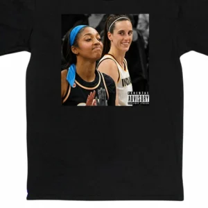 Parental Advisory Angel Reese and Caitlin Clark Tee, Basketball Hip Hop Graphic Shirt, Edgy Streetwear Gift