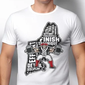 Patriot Weightlifting Effort and Discipline Gym Tee, Motivational Workout Shirt for Athletes and Coaches