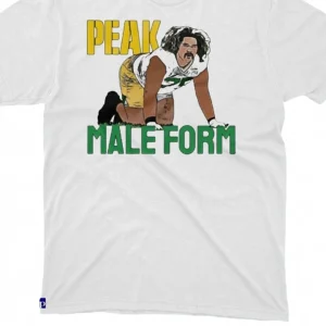 Peak Male Form Tee Funny Football Lineman Graphic T-Shirt for Sports Fans available at our Los Angeles warehouse