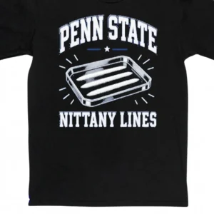 Penn State Nittany Lines Funny Parody Tee, Dark Humor College Fan Graphic T-Shirt available at our Los Angeles warehouse