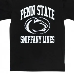 Penn State Sniffany Lines Tee Funny College Parody Graphic T-Shirt available at our Los Angeles warehouse