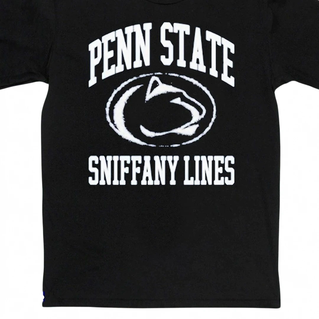 Penn State Sniffany Lines Tee Funny College Parody Graphic T — Los Angeles Penn State Sniffany Lines Tee Funny College Parody Graphic T-Shirt available at our Los Angeles warehouse