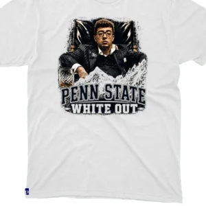 Penn State White Out Tee Vintage Football Game Day Graphic T-Shirt available at our Los Angeles warehouse