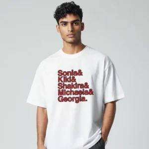 Personalized List of Names Tee Custom Friend Group and Family Shirt available at our Los Angeles warehouse