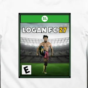 Personalized Soccer Video Game Cover Tee, Custom Name and Number Gamer Gift Shirt