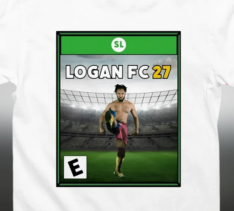 Personalized Soccer Video Game Cover Tee, Custom Name and Number Gamer Gift Shirt