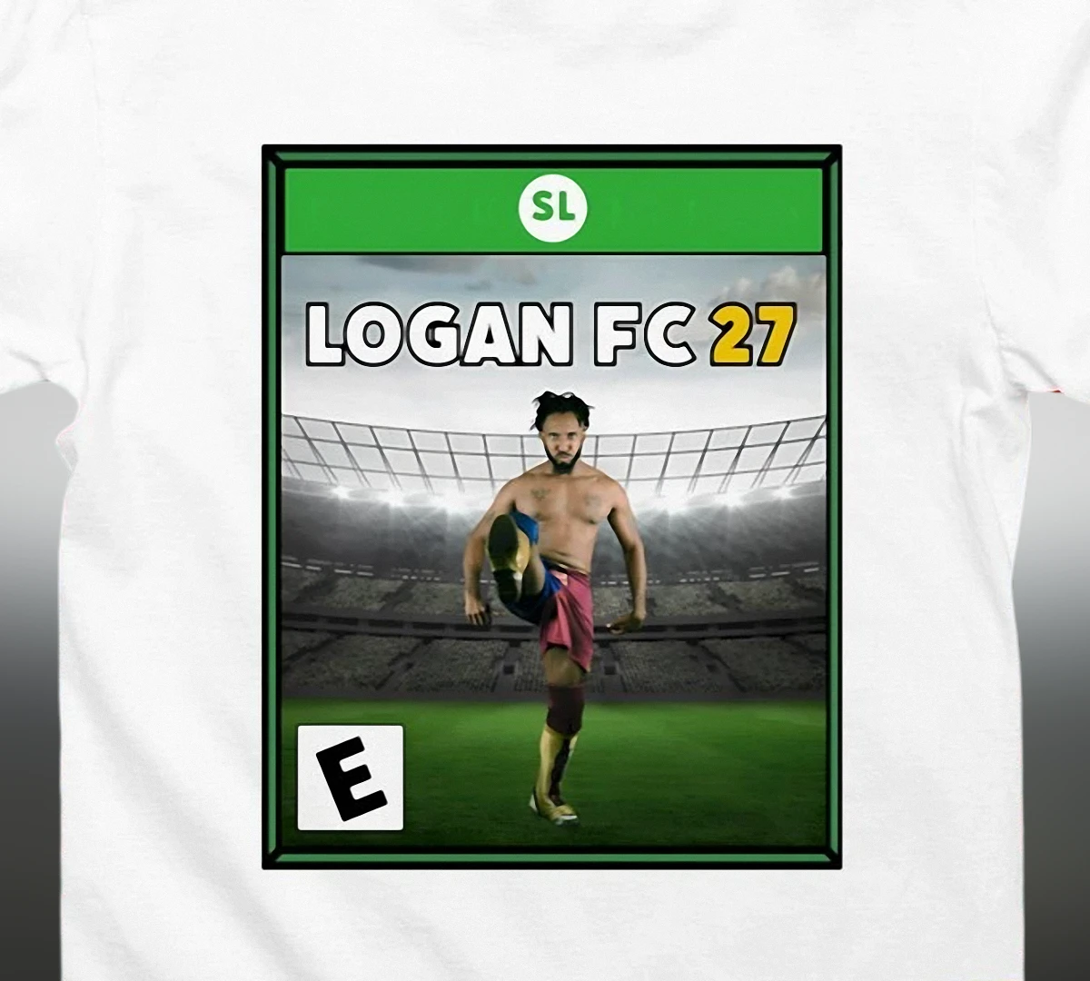 Personalized Soccer Video Game Cover Tee, Custom Name and Number Gamer Gift Shirt