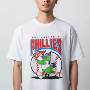 Philadelphia Phillies Phillie Phanatic Mascot Tee, Retro Baseball Fan Shirt available at our Los Angeles warehouse