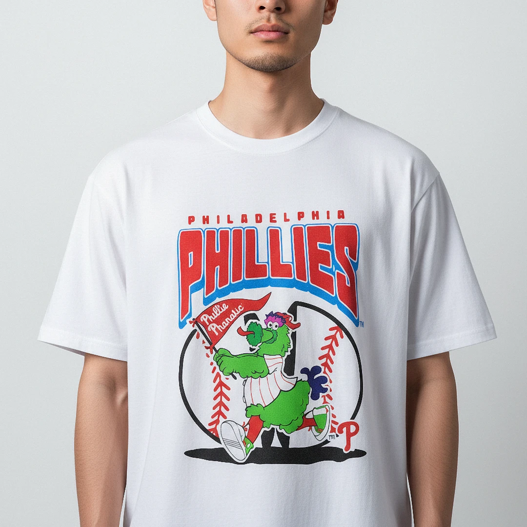 Philadelphia Phillies Phillie Phanatic Mascot Tee, Retro Bas — Los Angeles Philadelphia Phillies Phillie Phanatic Mascot Tee, Retro Baseball Fan Shirt available at our Los Angeles warehouse